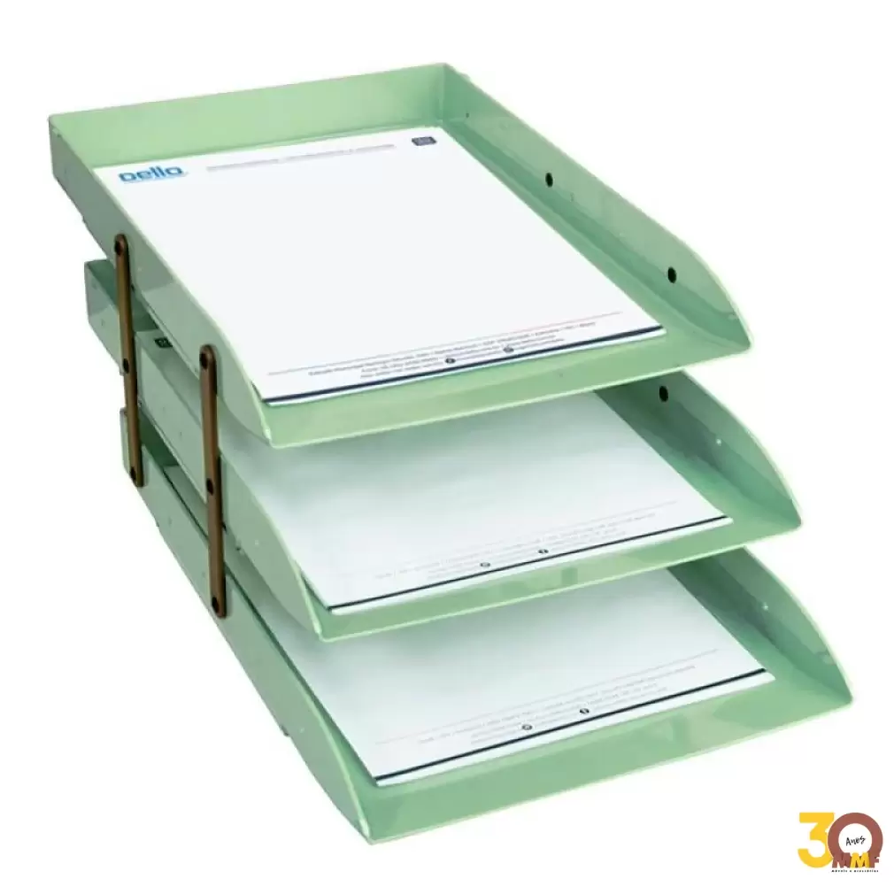 Caixa Correspondência Articulável  Tripla Verde - 35,5 x 12 x 25,3 cm